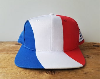 Boné Snapback Vintage França Copa do Mundo FIFA Iugoslávia 98 - Produto Oficial Licenciado, Novo, com Logo Grande e Bandeira - Global Caps