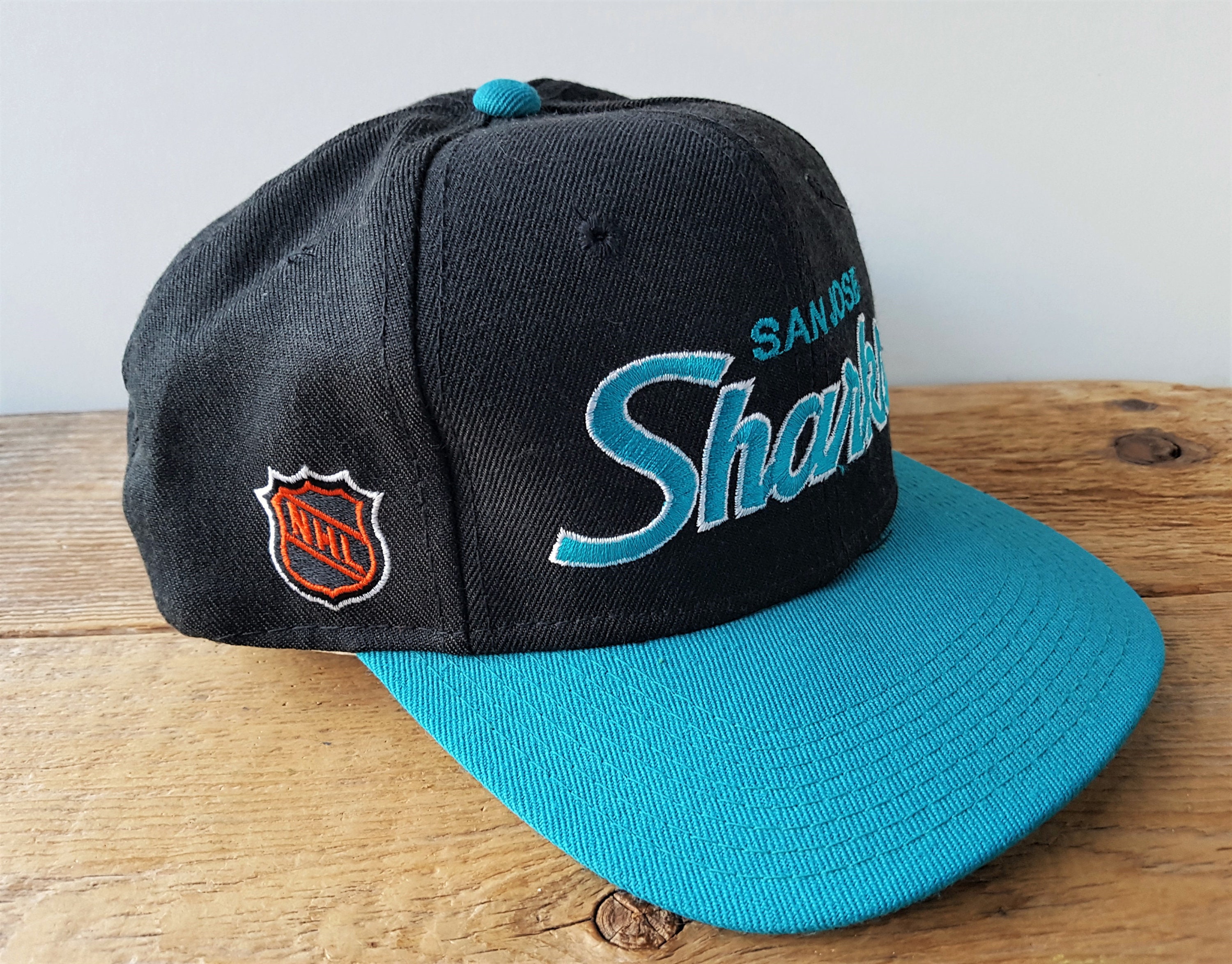 Vintage San Jose Sharks The Game NHL Wool Snapback Hat