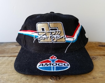 Vintage 90s Amoco Racing #93 DAVE BLANEY Snapback Hat - 1998 NASCAR Ultimate Motorsports Baseball Cap - Stock Car Sports Tonkin Ballcap