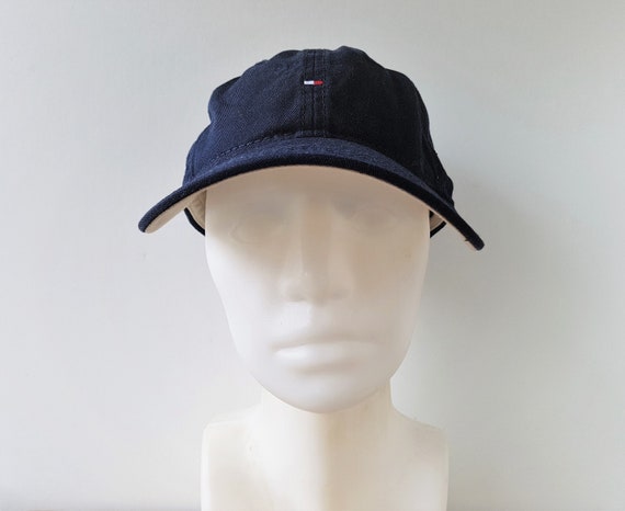 Etsy Cap Small Dad 6 Cotton Ballcap Baseball Casual Navy One Flag Vintage TOMMY - HILFIGER Strapback Hat Embroidered Unstructured Size 90s Panel