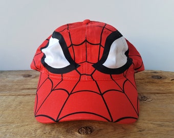 Boné Snapback Ajustável Adulto Homem-Aranha Vintage dos anos 90 Marvel Comics 1997 Máscara Oficial Deadstock Boné de Beisebol com Logotipo Estampado em Teia de Aranha