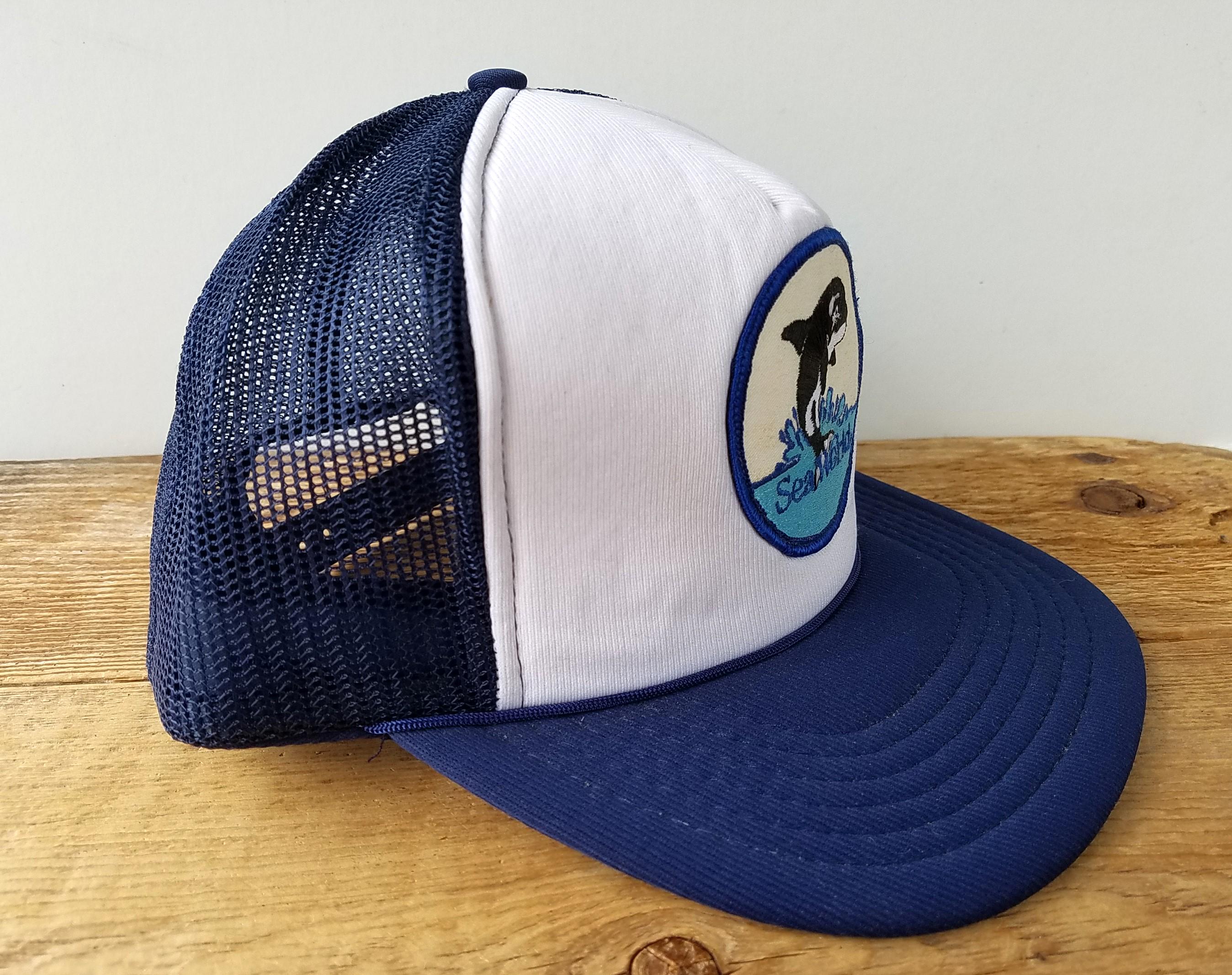 Casquette Snapback Vintage Sea World Shamu - Années 80 - San Diego - Mesh - Neuf Sans Étiquette