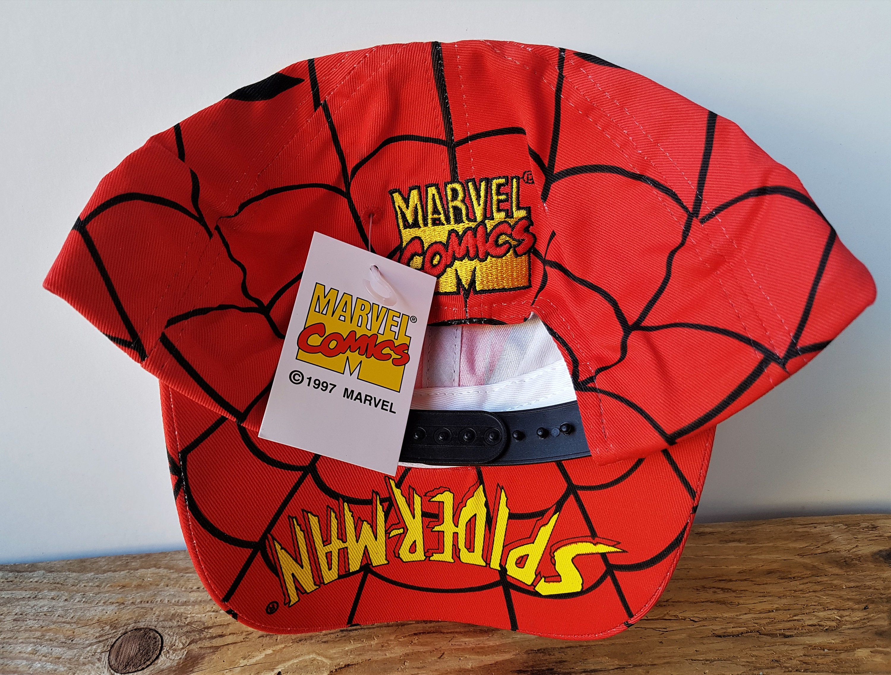 Vintage 90s SPIDERMAN Adult Adjustable Snapback Hat Marvel Comics