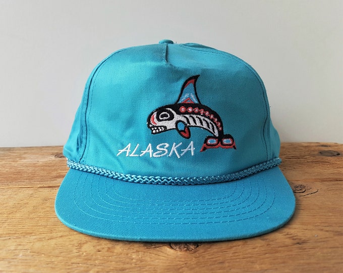Vintage ALASKA Native Art Killer Whale Snapback Hat Indigenous ...