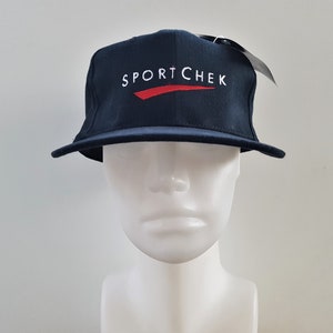 Vintage SPORT CHEK Store Promo STARTER Hook & Loop Hat Deadstock 6 Panel Cotton Baseball Cap - Clothing and Sports Equipment Retailers NoS