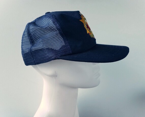Vintage CORRECTIONAL SERVICE of CANADA Uniform Officer Cap - Navy Mesh Trucker Snapback Hat Canadian Corrections Penitentiary Guard Ballcap View 6