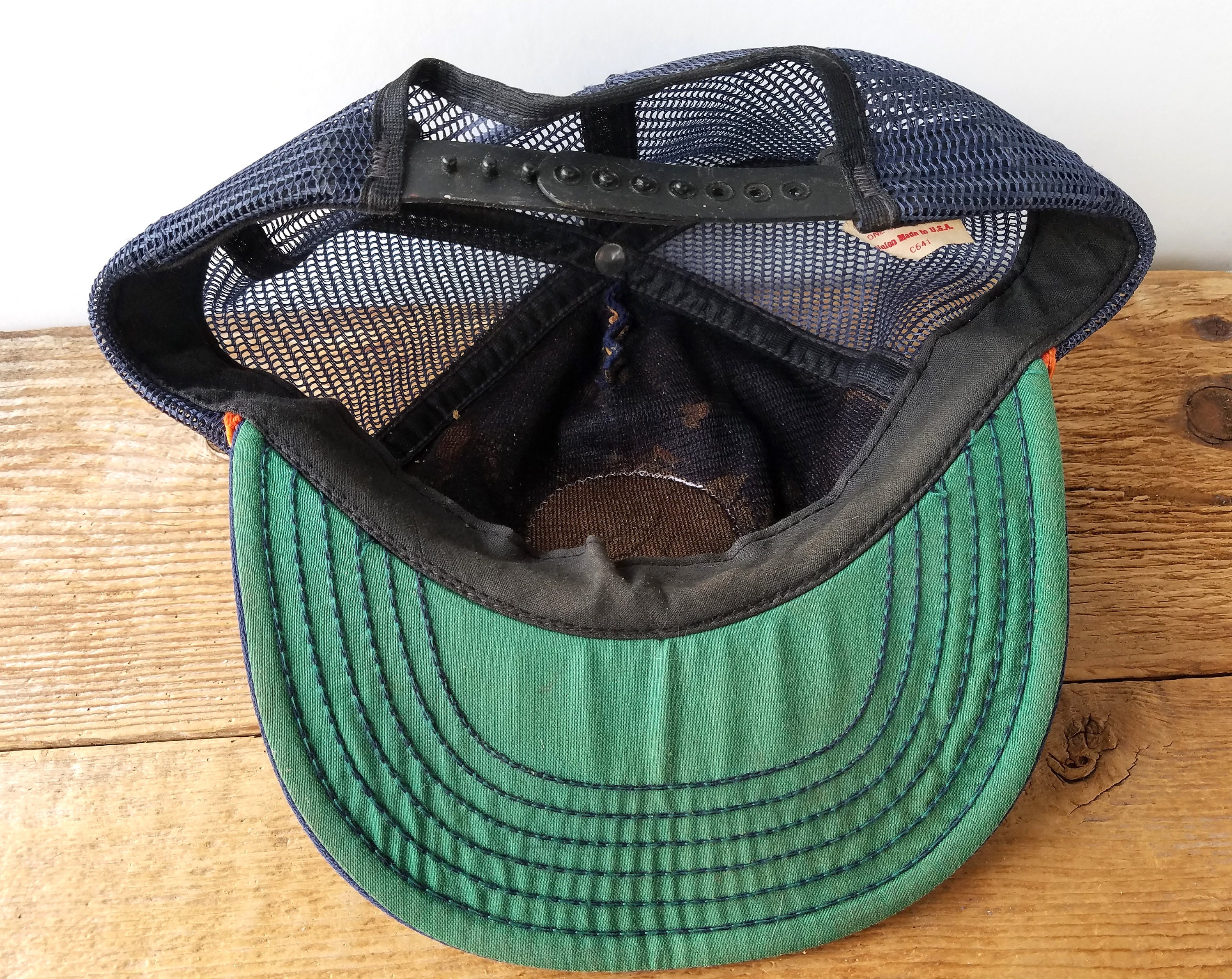 Vintage 80s UNION 76 Trucker Hat - Made in USA by Unitog - Rope 