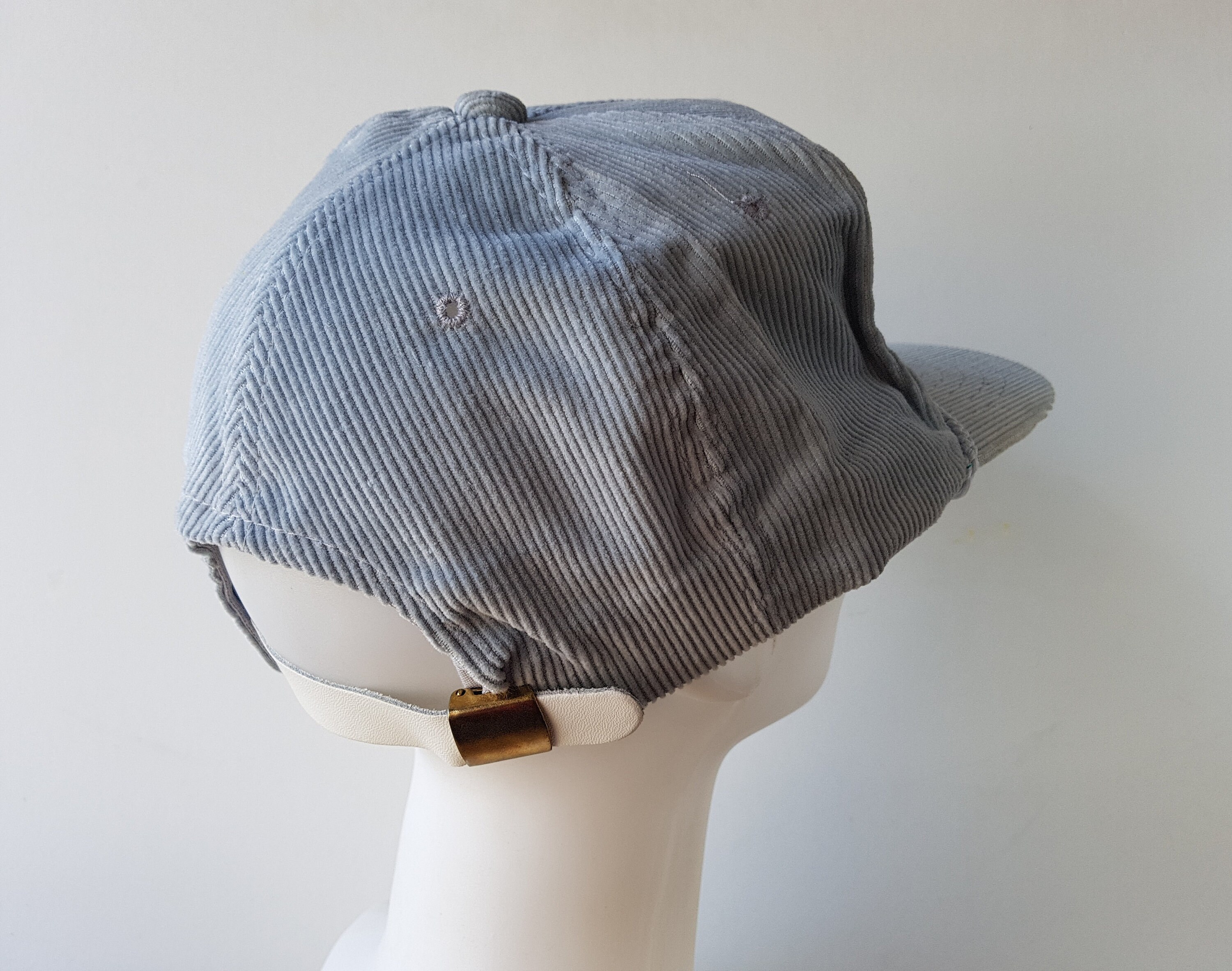 Vintage COLUMBIA GEOSYSTEMS Gray Corduroy Strapback Hat - Rope Lined ...