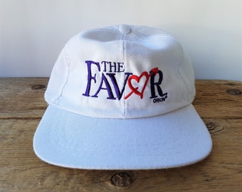 Vintage 90s The FAVOR 1994 Movie Promo Rare Original Crew Baseball Cap - Orion Film White Adjustable Elasticized KC hat Embroidered Ballcap
