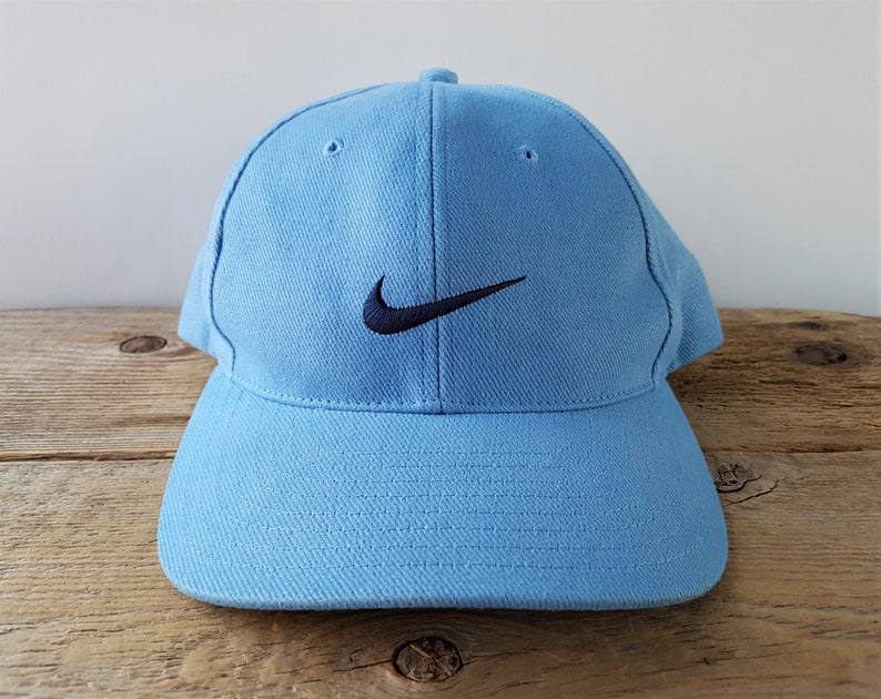 NIKE Original Vintage Snapback Hat 6 Panel Light Blue Cotton | Etsy