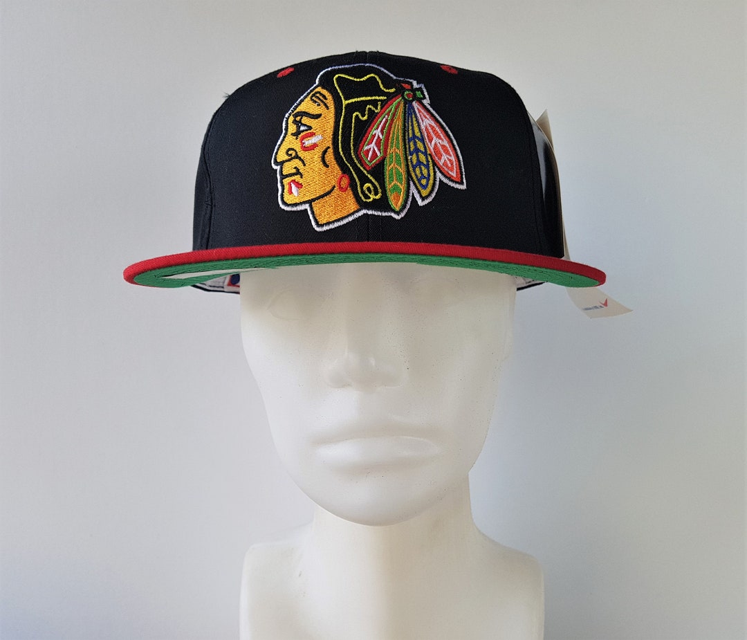 Vintage 90s Chicago Blackhawks Snapback Hat Sports Specialties Back Script  NHL | SidelineSwap