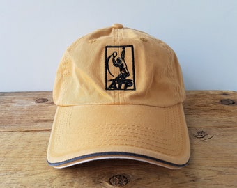 Vintage ATP TOUR Pro Tennis Mustard Yellow Cotton Strapback Dad Hat Deadstock Unstructured Relaxed Sports Cap by Port Authority