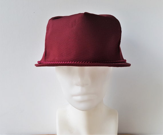 Vintage 90s Maroon Rope Lined Strapback 
