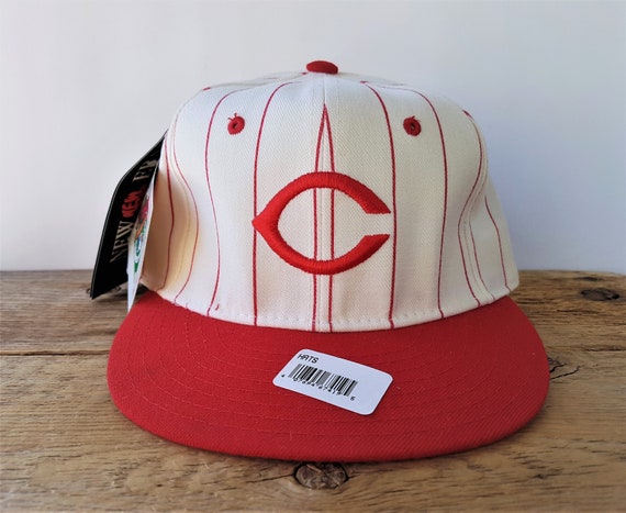 Vintage Cincinnati Reds New Era Diamond Collection 5950 Deadstock Hat Made in USA Size 6 5/8 MLB Pro Model Major League Baseball Cap NOS