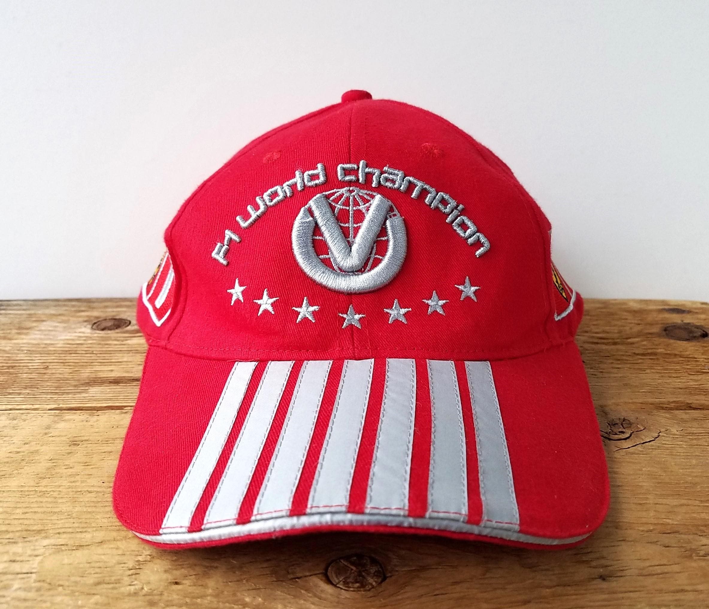 Vintage Michael Schumacher F1 World Champion 7 Time Stripe Hat