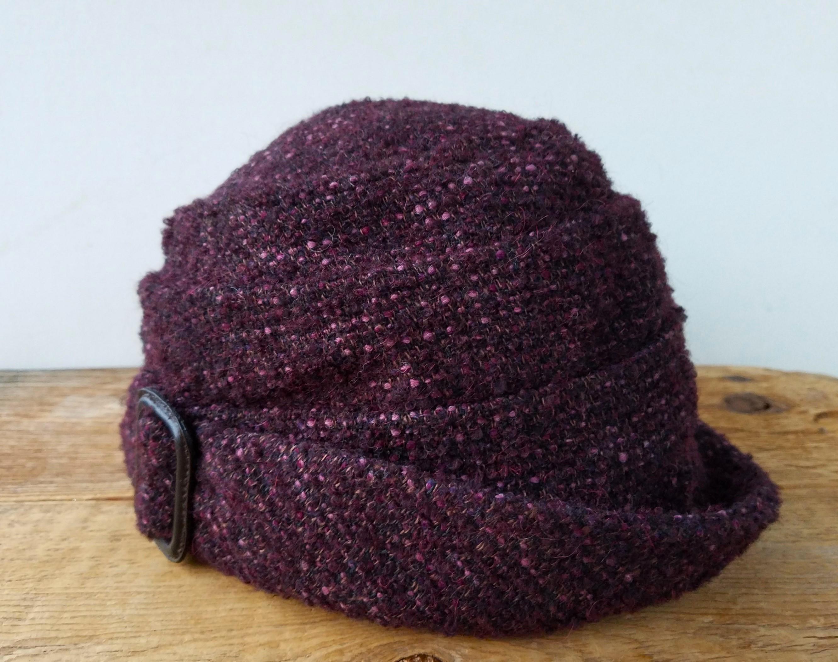 LILLIE & COHOE Hat - Handmade Luxury Ladies Black Cherry 