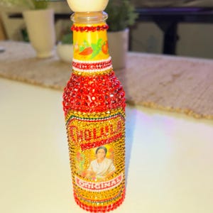 Personalized Mother&#39;s Day Gift For Mom Bedazzled Cholula Hot Sauce Gift Unique Hot Sauce Lover Birthday Gift Unique Gift For Personalized