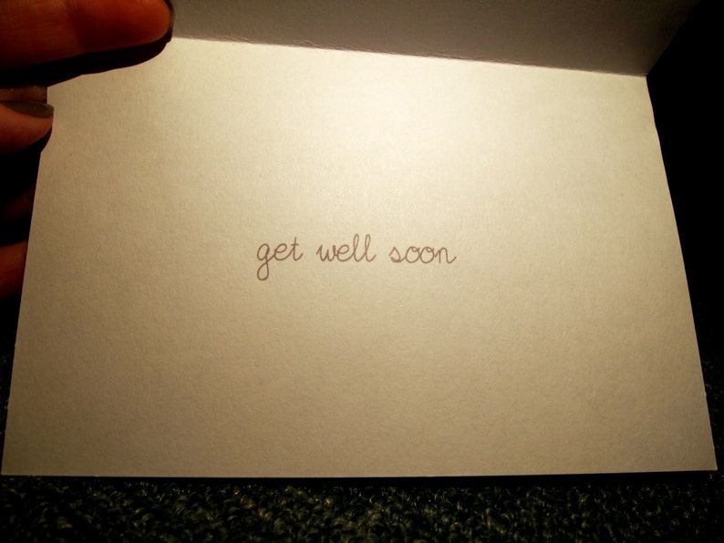 Funny Get Well Card, Atleast It's Not Herpes, Get Well Card, Homemade Greeting Card image 2