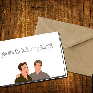 New Girl, &quot;Nick to my Schmidt&quot;, Funny Valentine&#39;s Day/Anniversary Card, Homemade Greeting Card