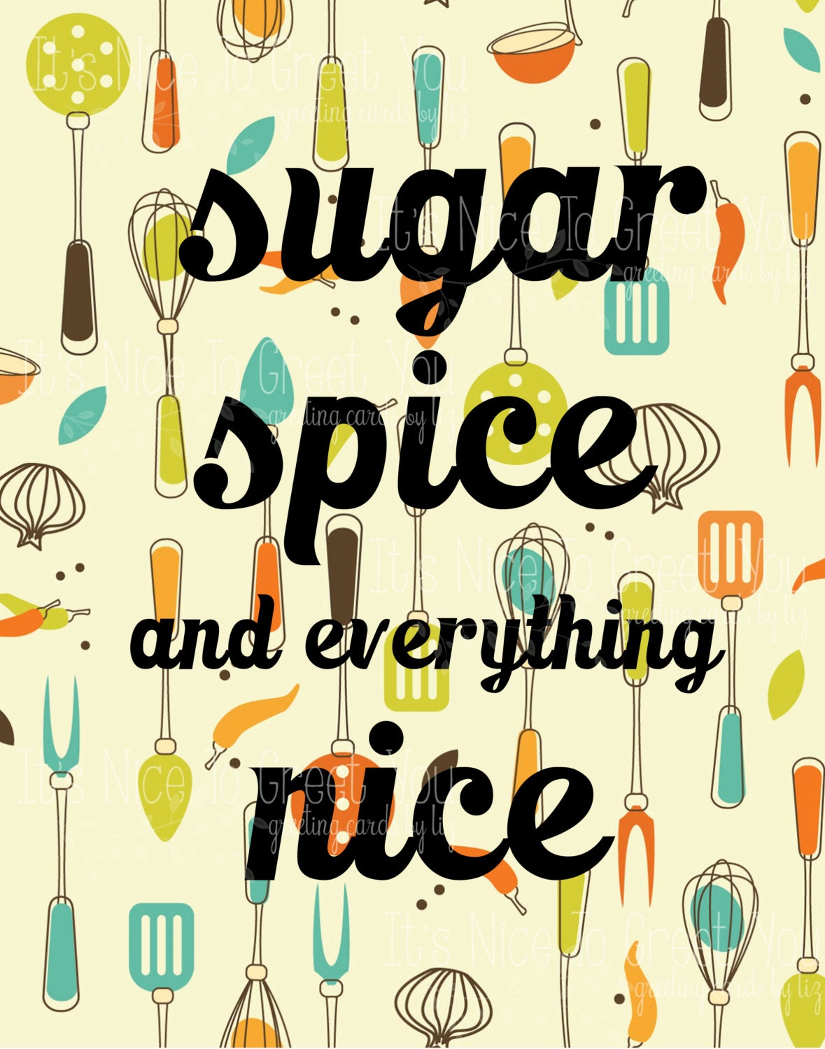 INSTANT DOWNLOAD Printable Kitchen Poster Digital File Etsy