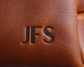 ADD Initials to Leather Dopp Kit Personalize your Leather!