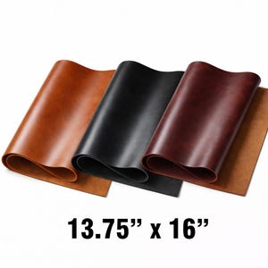 Full Grain Leather Sheet – Oil Tanned 4 oz, Bulk leather Wholesale for DIY Leather Work Projects, Pre Cut Leather Pieces Supplies for Craft