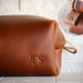 X.L Personalized Leather Dopp Kit Third Anniversary Gifts For Men Leather Toiletry Bag Birthday Gift For Dad Groomsmen Gift 