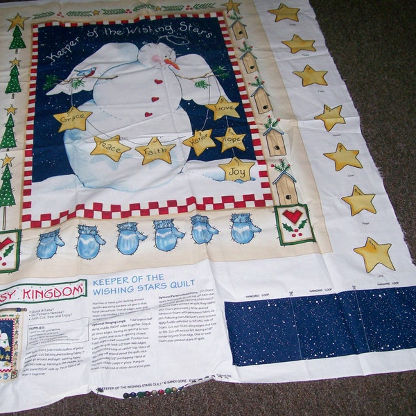 Daisy Kingdom Keeper of the Wishing  Stars Quilt  Fabric panel