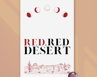 Red Desert 5SOS Art / 11 x 17in / 5 segundos de fan art de verano / Arte de pared imprimible / Fan Art minimalista