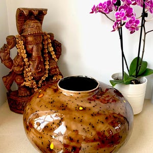 Abstract Studio Pottery Handpainted Design Vase Mid-Century Vase Modernist Vase Signed
