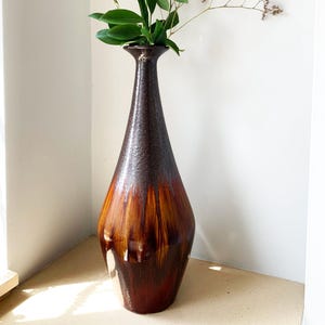 Tall Vase Modernist Vase Tall Centrepiece Vase Vintage Modern Style Vase Ikebana Vase Lustre Glaze Vase Flower Arranging Vase