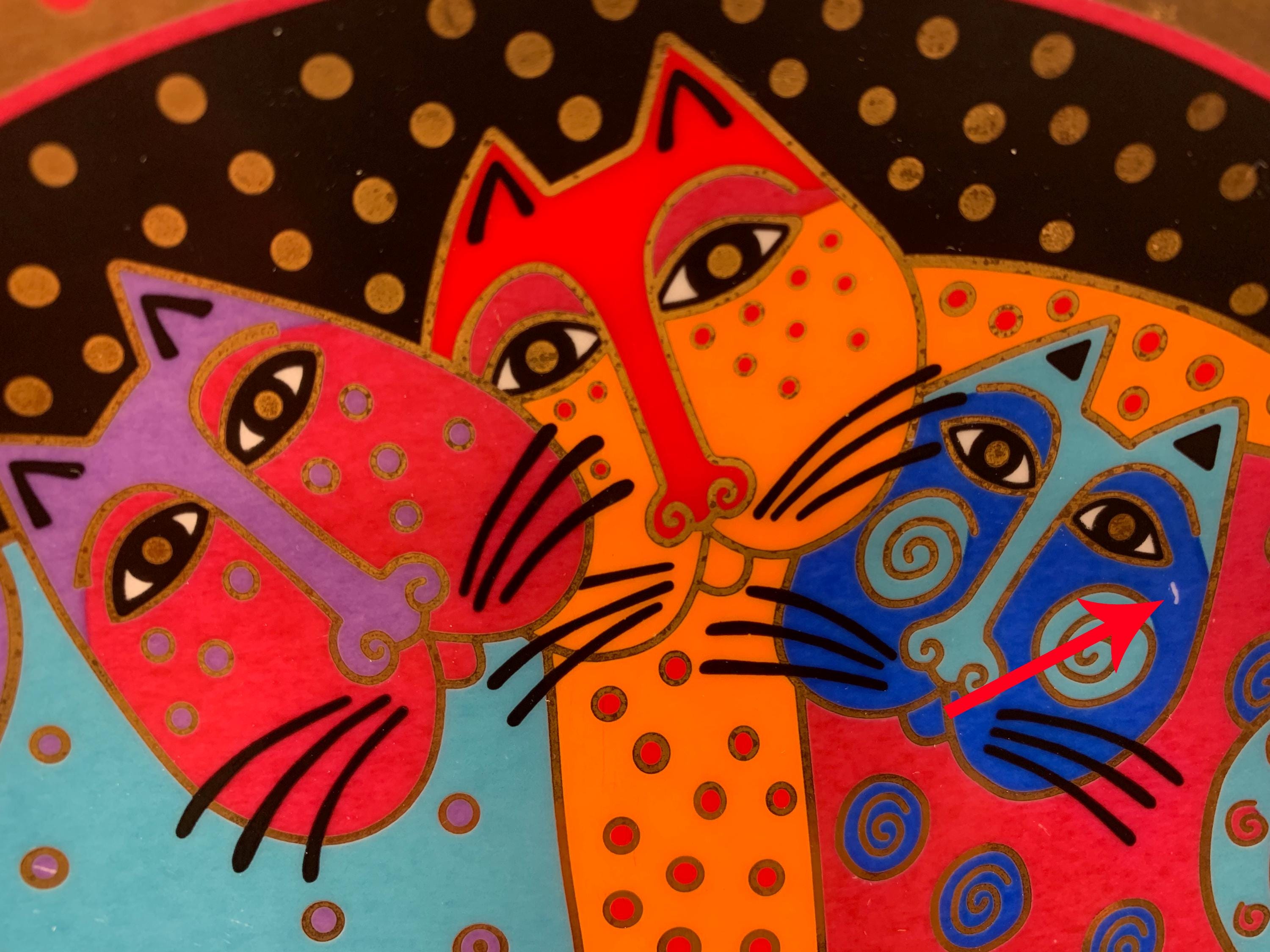 Laurel Burch Freckled Felines Cat Plate, Franklin Mint Royal Doulton ...