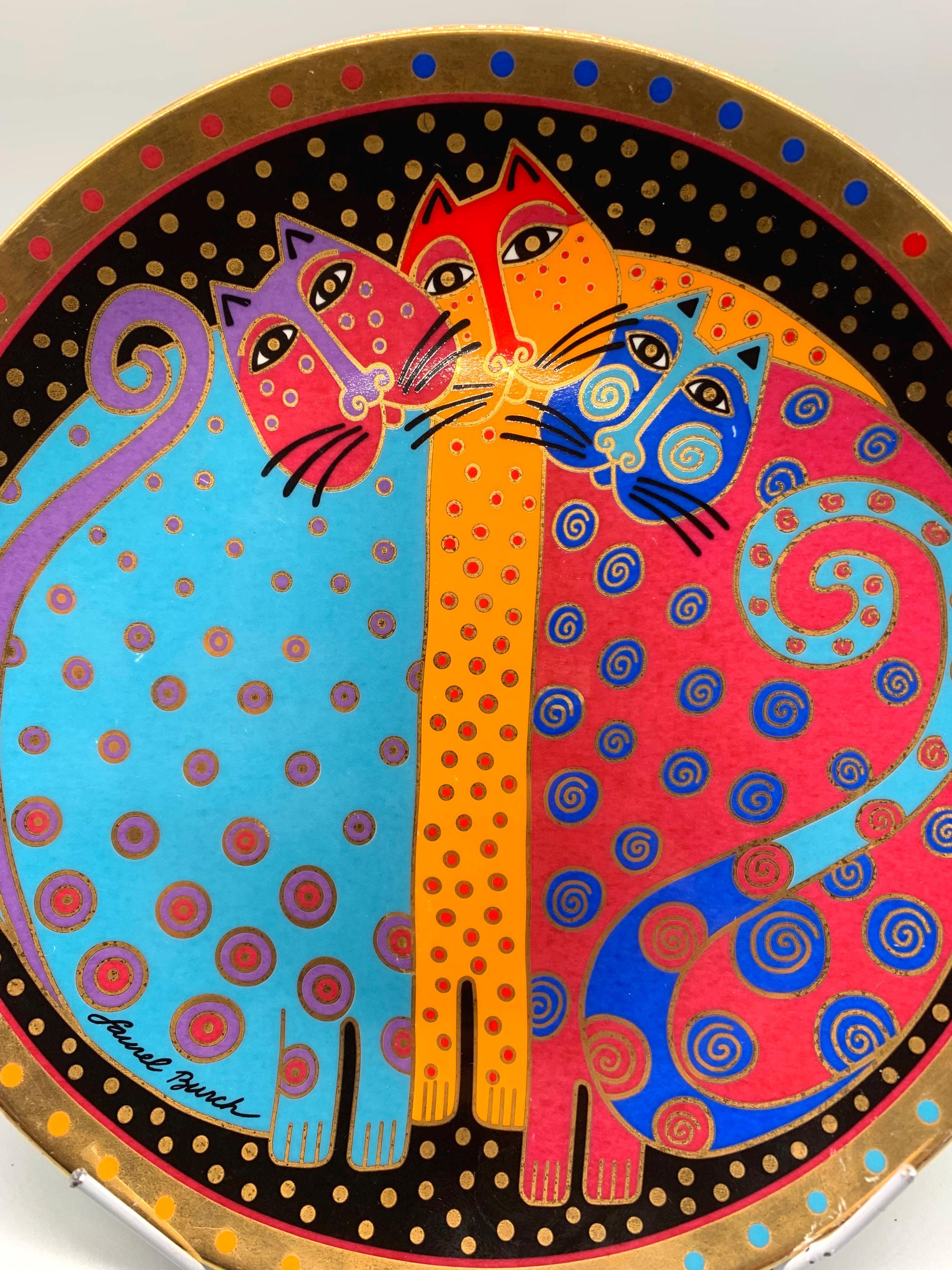 Laurel Burch Freckled Felines Cat Plate, Franklin Mint Royal Doulton ...