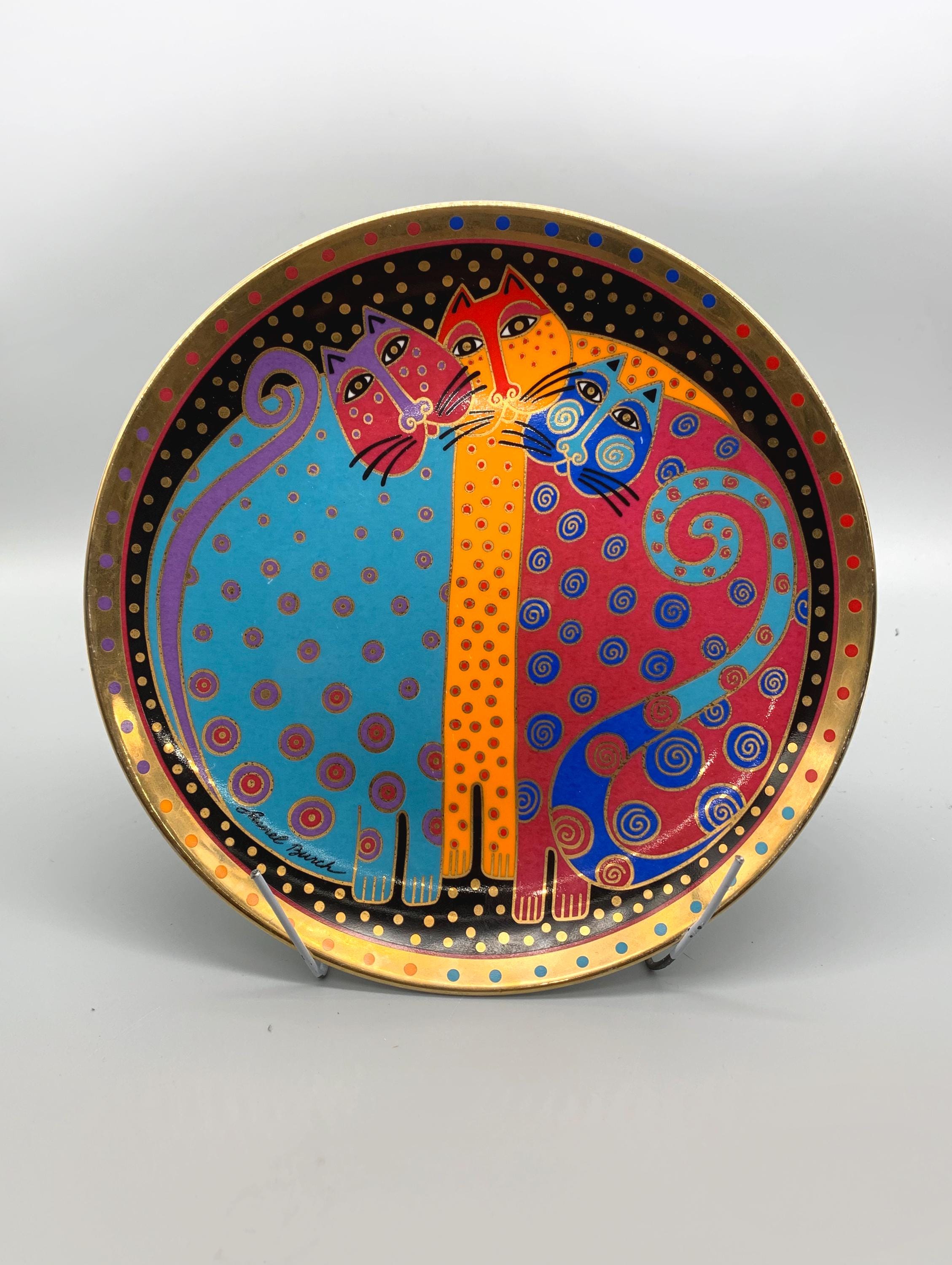 Laurel Burch Freckled Felines Cat Plate, Franklin Mint Royal Doulton ...