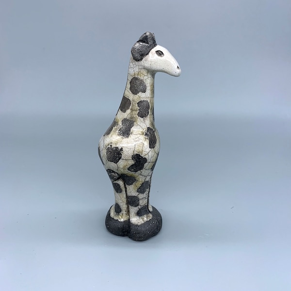 Raku Giraffe Figurine in the Fenix Style