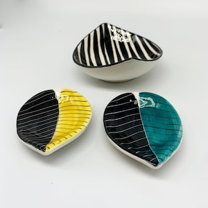 Vintage Italian Majolica Dishes - Mid-Century Modernist Ceramic Set