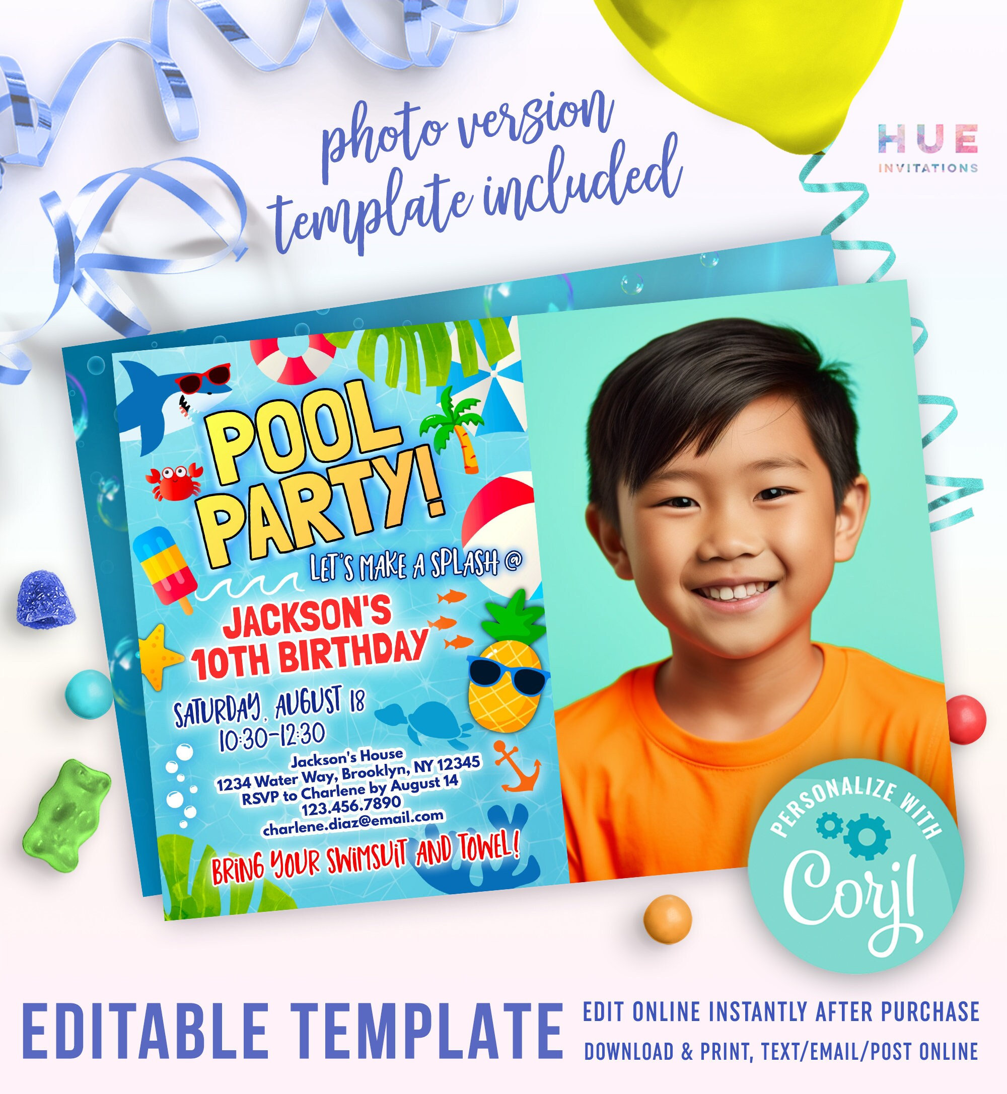 Pool Party Invitation Art really Cool Stock Illustration - Illustration of  suit, back: 113110269