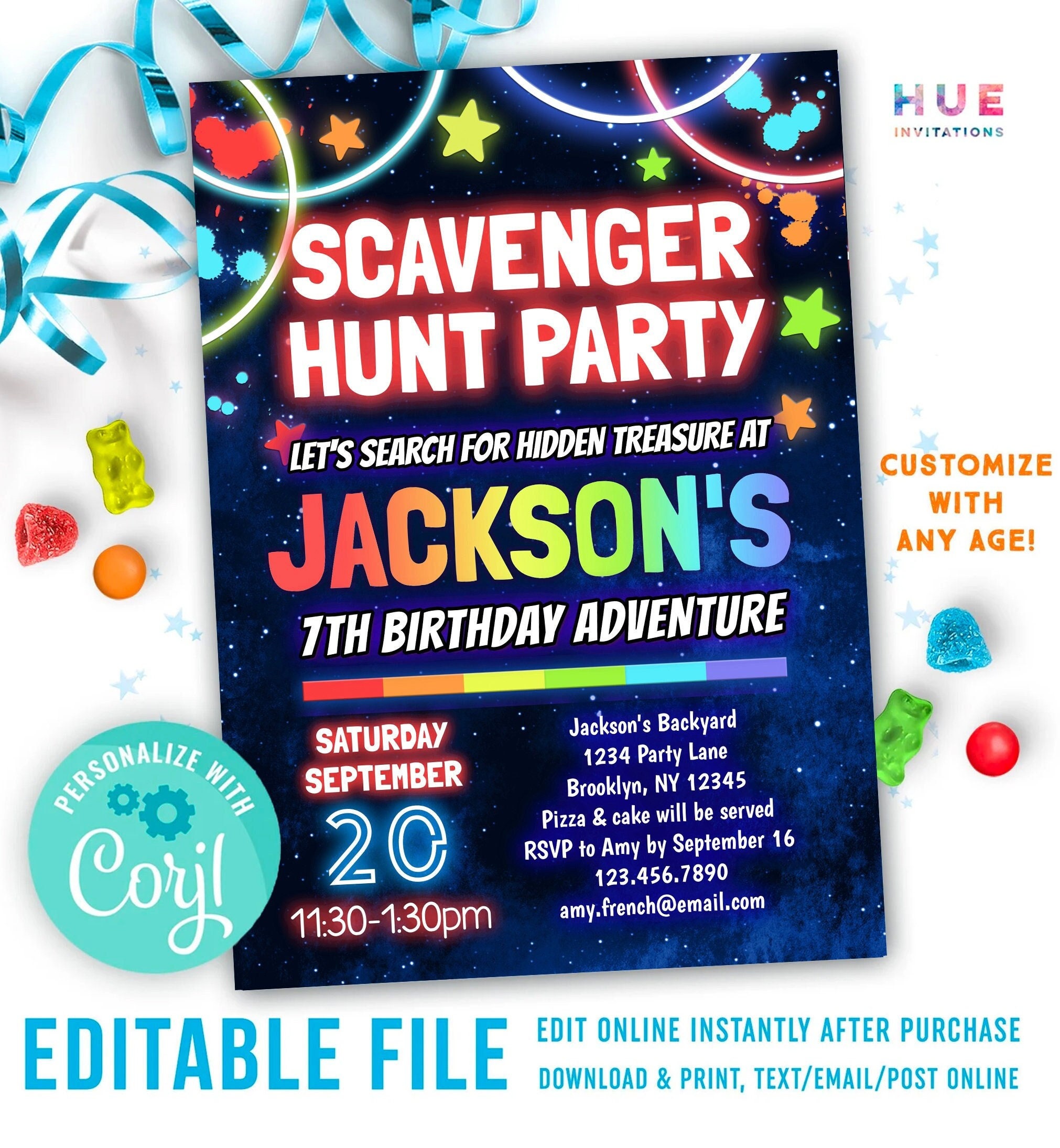 Scavenger Hunt Birthday Party Invitation Editable Template | Kids Backyard Treasure  Hunt Party Invite | Adventure Birthday Treasure Hunt - Etsy Sweden, image size:2022x2190