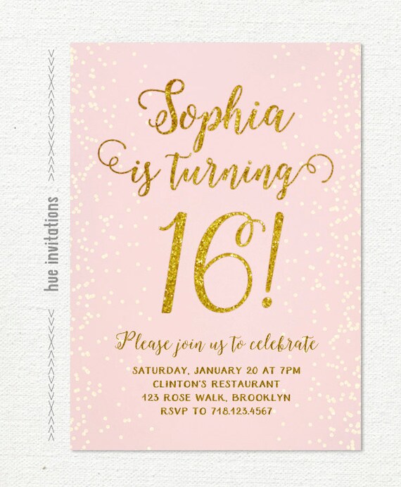 Sweet 16 Photo Invitations 10
