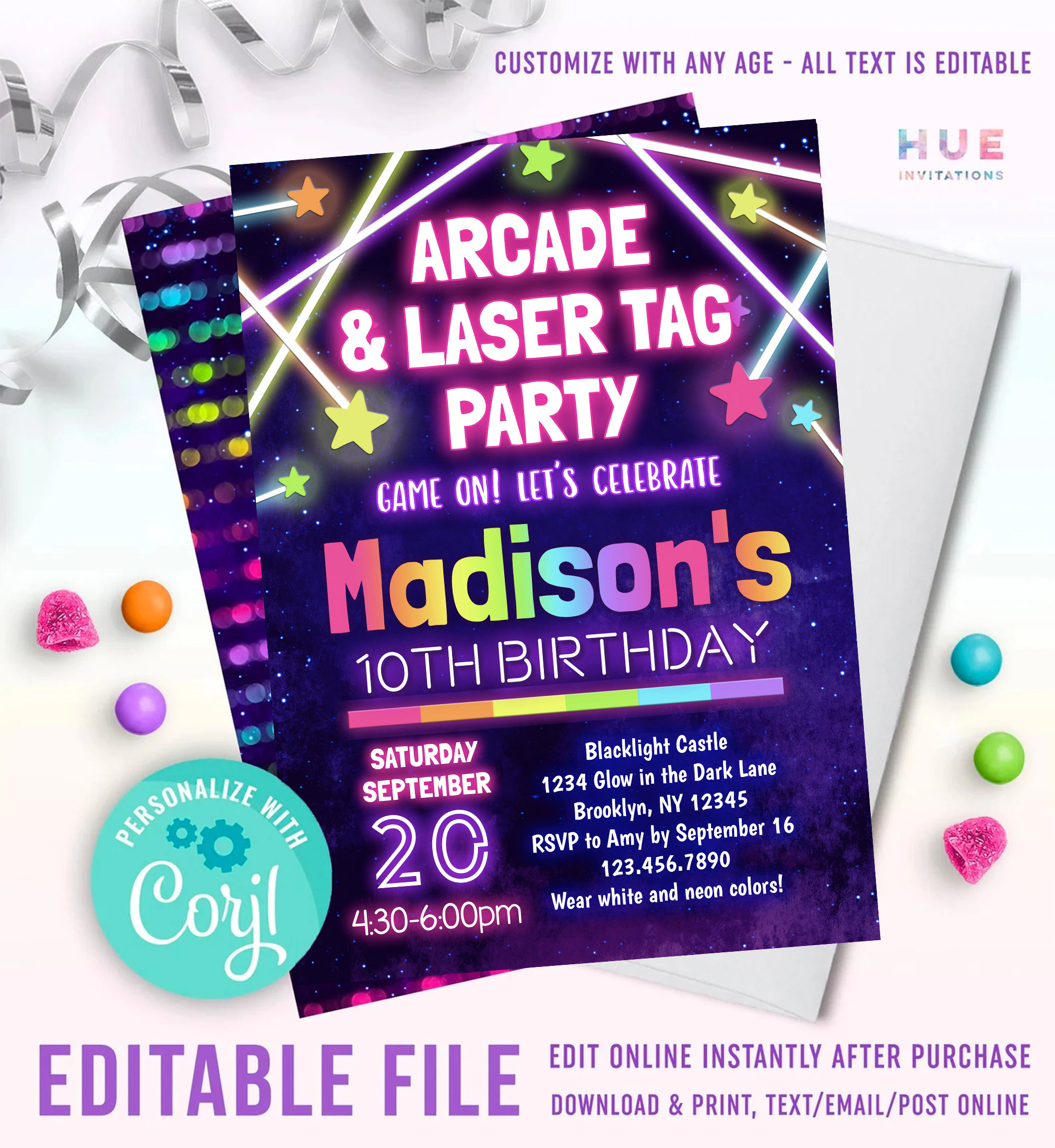 Laser Tag Party Invitations Ideas