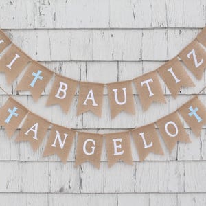 Mi Bautizo Banner, Mi Bautizo Decorations, Boy Baptism Banner, Christening Burlap Banner, Spanish Baptism, Baby Dedication, Mi Bautizo Sign