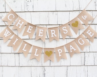 Couples Shower Decorations, Engagement Party Banner, Rehearsal Dinner Decorations, Cheers To Banner, Gold Bridal Shower, Engagement Ideas