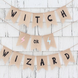 Witch or Wizard Gender Reveal, Witch or Wizard Banner, Gender Reveal Party Decorations, Gender Reveal Banner, Gender Reveal Supplies
