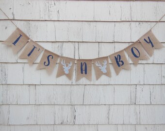 Rustic Baby Shower Lil Buck Banner Deer Baby Shower Etsy