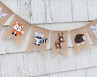 Woodland Baby Shower Decorations Woodland Baby Banner Baby Etsy