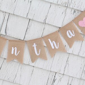 Custom Baby Name Banner, Script Banner, Personalized Baby Bunting, Baby ...