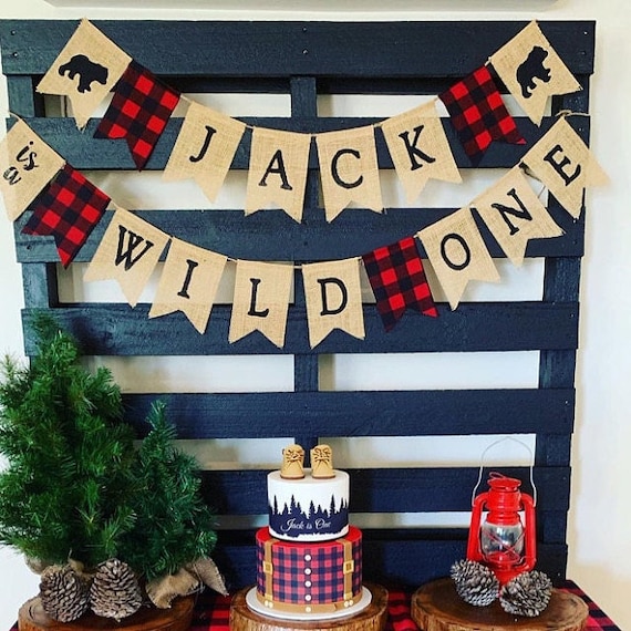 Wild One Birthday, Lumberjack First Birthday, Lumberjack Banner, Lumberjack Party Supplies, Lumberjack Birthday Decor, Wild One Banner