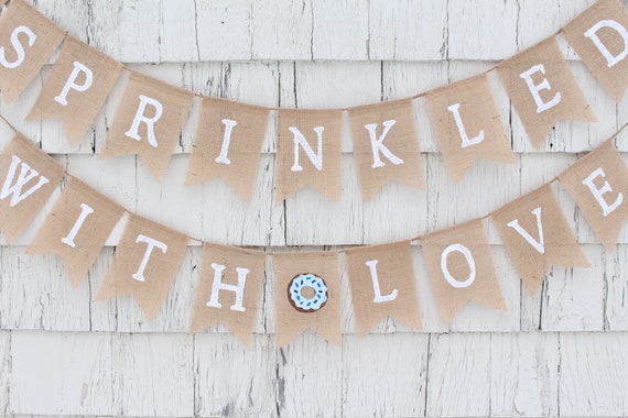 Sprinkled With Love Banner Baby Sprinkle Decorations Baby