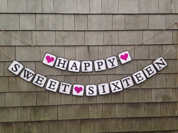 sweet sixteen banner sweet