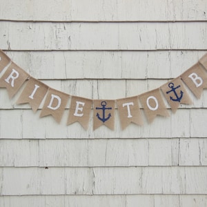 Nautical Bridal Shower, Bridal Shower Decor, Bride to Be Banner, Nautical Bachelorette Party, Bride To Be Bunting, Nautical Banner